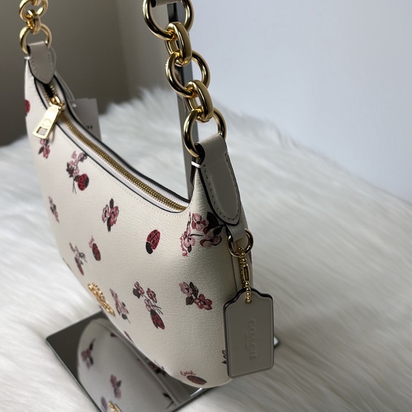 NWT💃Coach Payton Hobo Bag With Ladybug Floral Print Purse Bag - Picture 7 of 10